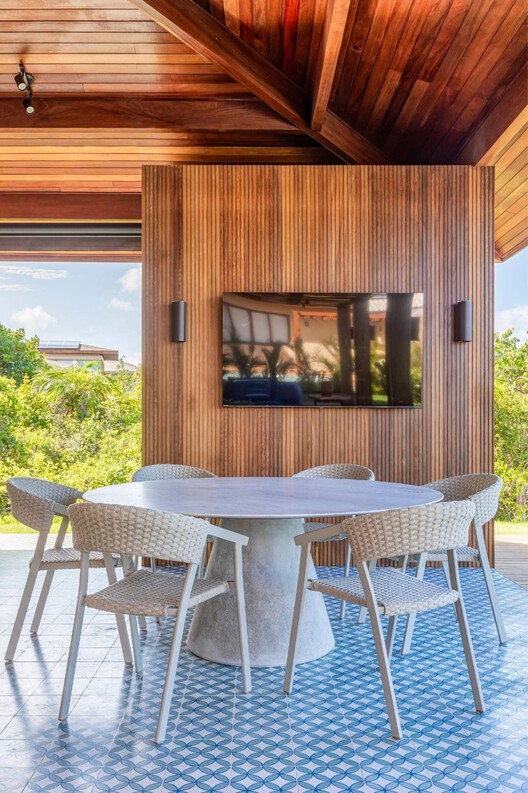 Casa IA / FRS Arquitetura - Fotografia de Interiores, Sala de Jantar, Madeira, Mesa, Cadeira, Pátio, Terraço