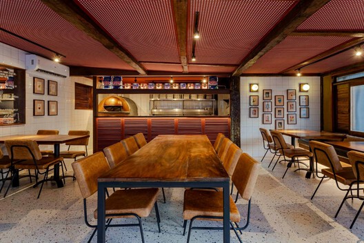 Pizzaria Pissa / FRS Arquitetura - Fotografia de Interiores, Sala de Jantar, Madeira, Mesa, Cadeira
