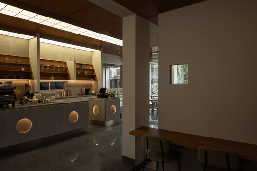 Hibrew Coffee and Cuisine / Simpul Studio - Interior Photography, Wood, Lighting, Chair, Glass, Countertop