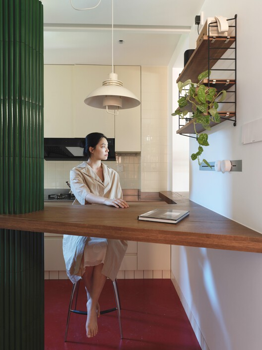 吴先生家 / 金秋野建筑工作室 - 室内图, 厨房, 木头, 灯