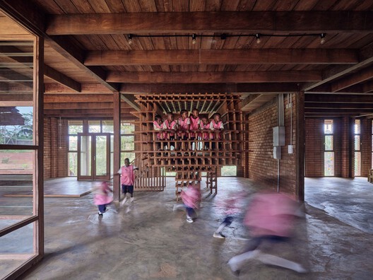 African Flow Kindergarten / Urbanitree - Interior Photography, Wood