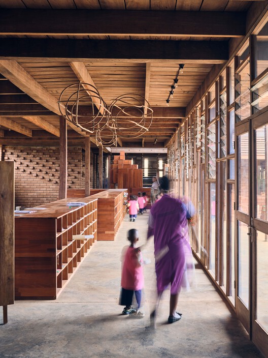 African Flow Kindergarten / Urbanitree - Interior Photography, Wood, Beam