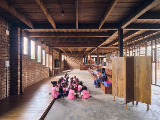 African Flow Kindergarten / Urbanitree - Interior Photography, Wood