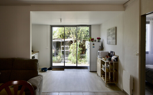 Beutre Housing Estates Rehabilitation / Christophe Hutin architecture - Interior Photography, Wood, Door, Chair