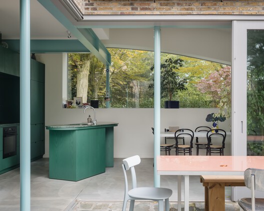 DT House / AE-architecten - Interior Photography, Kitchen, Wood, Chair, Glass, Door
