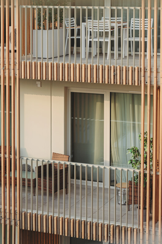 Baltycki Apartments / Maxberg - Interior Photography, Wood, Balcony