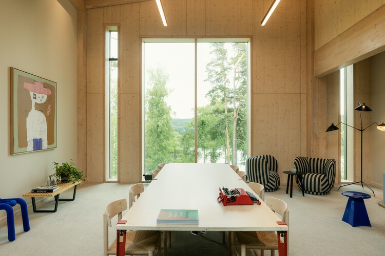 Casa del Lago Wendelstrand / Snøhetta - Fotografía interior, Comedor, Madera, Sillas, Mesas