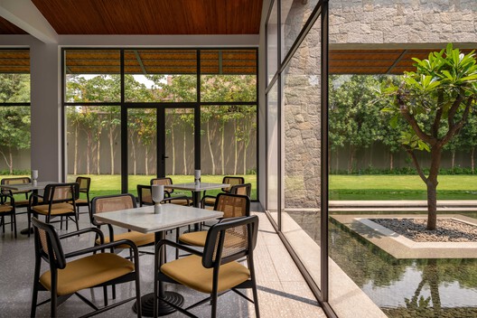 Gulmohar Clubhouse / Khosla Associates - Interior Photography, Dining room, Garden, Chair, Courtyard