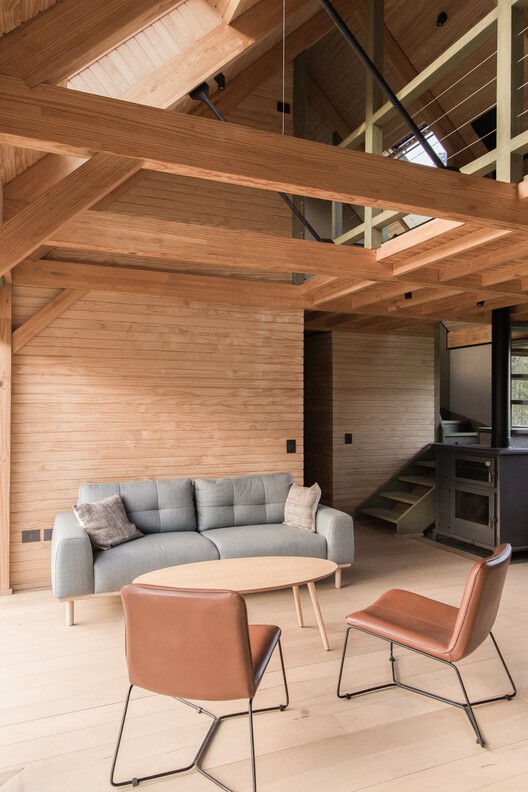 Casa Palenque  / Azimut 180° - Fotografía interior, Sala de estar, Madera, Sillas, Fijación Vigas