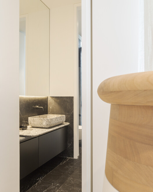 Cleft House / TAEP/AAP - Interior Photography, Wood, Countertop, Lighting, Sink, Bathroom