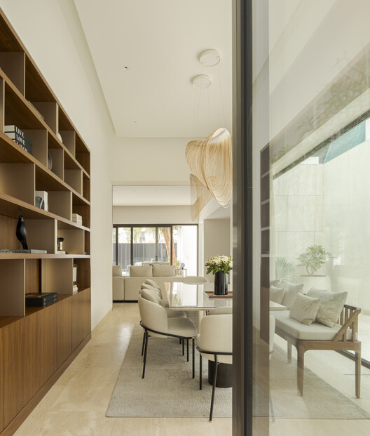 Cleft House / TAEP/AAP - Interior Photography, Wood, Table, Door, Chair, Glass