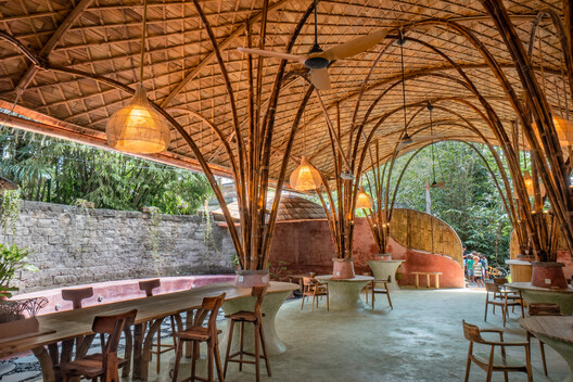 The Living Bridge / Mizzi Studio - Interior Photography, Dining room, Wood, Chair