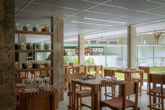 AIR Circular Campus and Cooking Club / OMA + Zarch Collaboratives - Interior Photography, Dining room, Wood, Chair