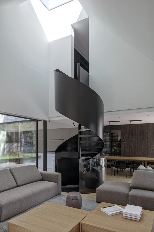 Multi-Unit House / PL.Architekci - Interior Photography, Living Room, Lighting, Chair, Glass