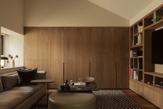 Casa R4 / Manzo de Alba Taller Casa R4 / Manzo de Alba Taller - Fotografía interior, Sala de estar, Madera, Estanterías, Iluminación