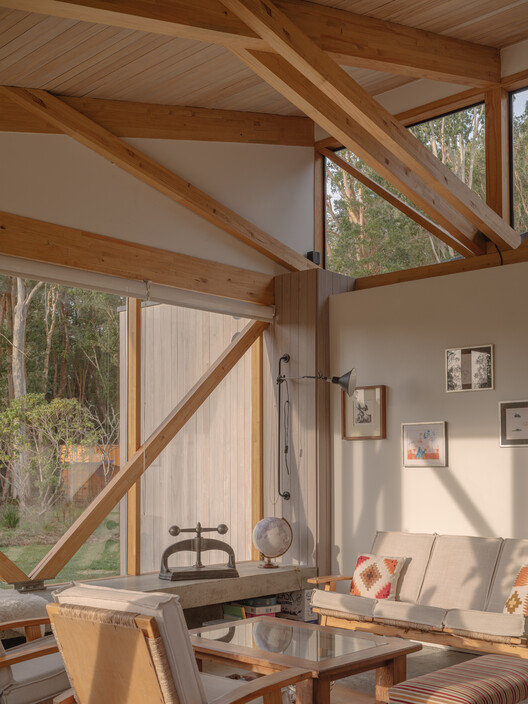 The Arboreto House / Camila Pineda Arquitectura - Interior Photography, Wood, Beam, Glass