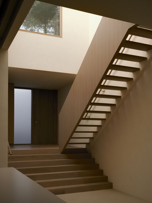 Junction Semi House / StudioAC - Interior Photography, Stairs, Wood, Handrail