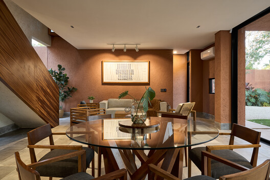 K'ab House / Lessmore Group - Interior Photography, Dining room, Wood, Table, Chair