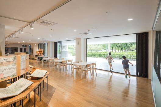 Reinterpretation of National Museum of Prehistory / Ja-Sheng Chen Architects - Interior Photography, Dining room, Wood, Table, Chair