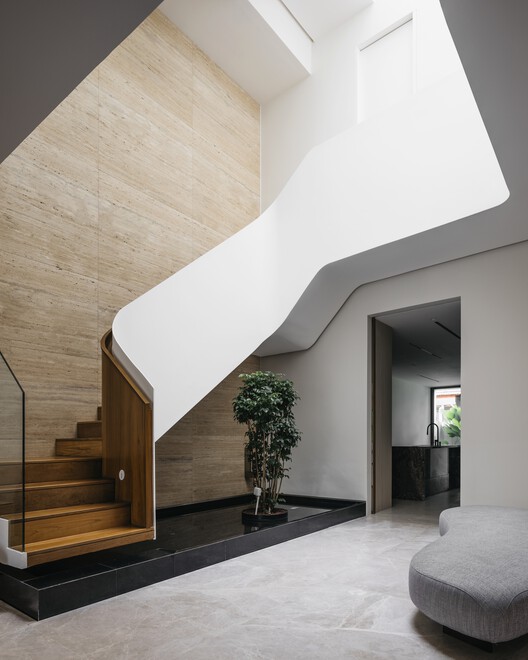 House of Dancing Light / Freight Architects - Interior Photography, Stairs, Wood, Handrail, Concrete
