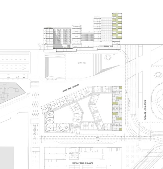 60 viviendas sociales en la Plaza de Les Glòries, Barcelona / SV60 Arquitectos - Imagen 17 de 26