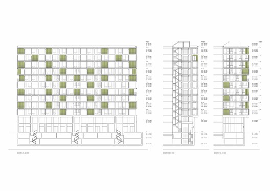 60 viviendas sociales en la Plaza de Les Glòries, Barcelona / SV60 Arquitectos - Imagen 23 de 26