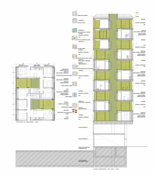60 viviendas sociales en la Plaza de Les Glòries, Barcelona / SV60 Arquitectos - Imagen 18 de 26
