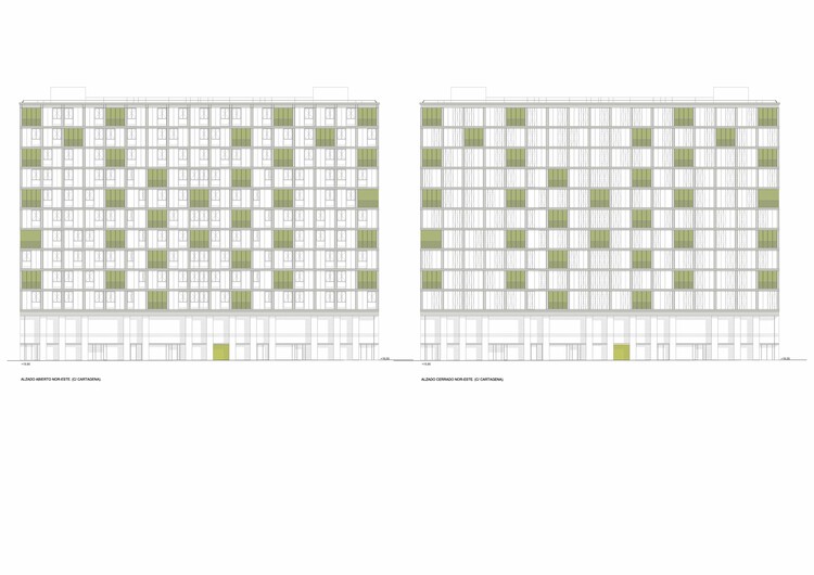 60 viviendas sociales en la Plaza de Les Glòries, Barcelona / SV60 Arquitectos - Imagen 24 de 26