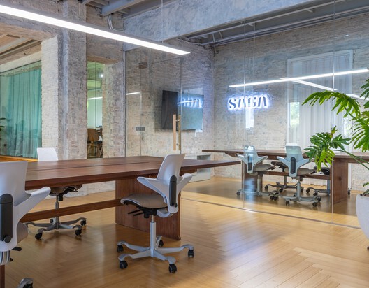 SAGA Vietnam Office / SAGA Space Architects - Interior Photography, Dining room, Chair, Table, Lighting