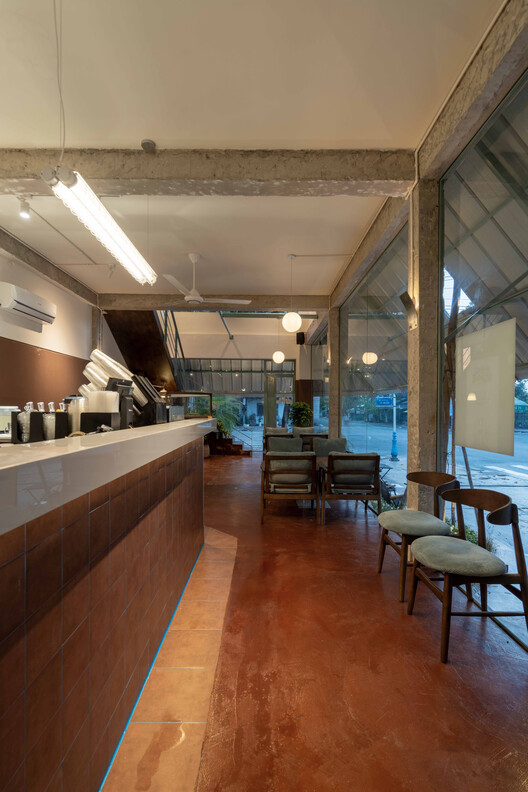 HỚP Cafe / HÔM ARCHITECTS - Interior Photography, Kitchen, Wood, Lighting, Glass, Chair