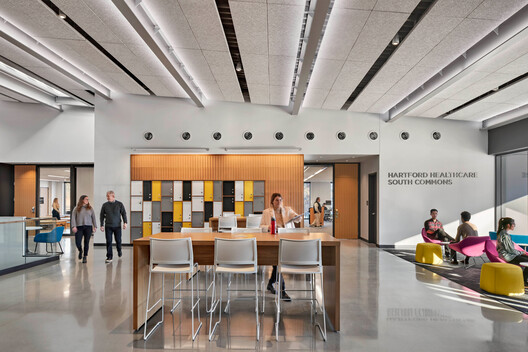 Hursey Center at University of Hartford / Payette - Interior Photography, Kitchen, Chair