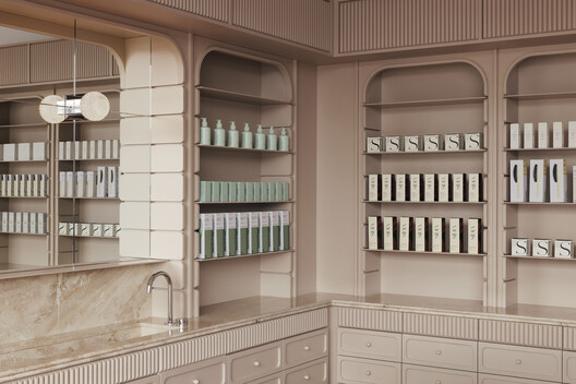 Living Beauty Retail Shop / Odami - Interior Photography, Kitchen, Shelving