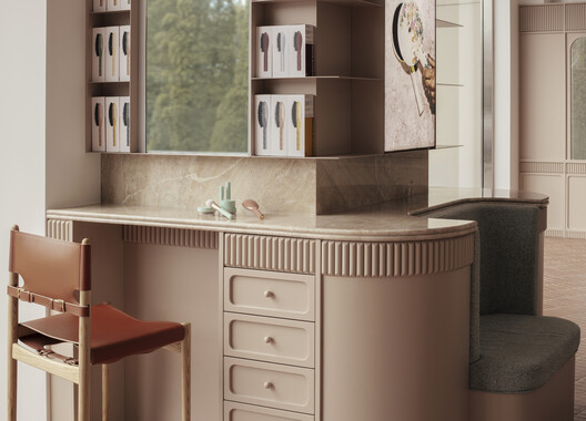 Living Beauty Retail Shop / Odami - Interior Photography, Closet, Wood, Chair