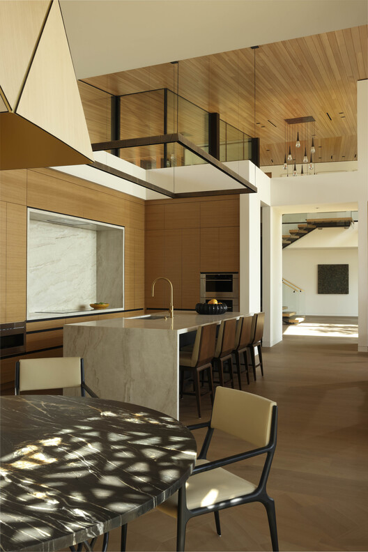 Desert Geode Residence / Kendle Design Collaborative - Interior Photography, Kitchen, Wood, Table, Lighting, Chair, Countertop