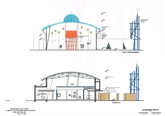 Clorindo Testa's  Artistic and Architectural Experimentation: Colors and Asymmetrical Plays in Spaces of Worship - Image 17 of 39