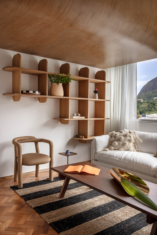 Marquês Project / Bric Arquitectura | Portillo & Pantoja - Interior Photography, Living Room, Wood, Shelving, Lighting