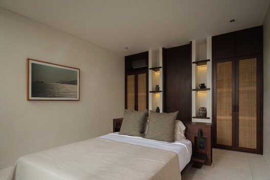 Tapa Villa / Studio Tanama - Interior Photography, Bedroom, Bed, Wood, Lighting