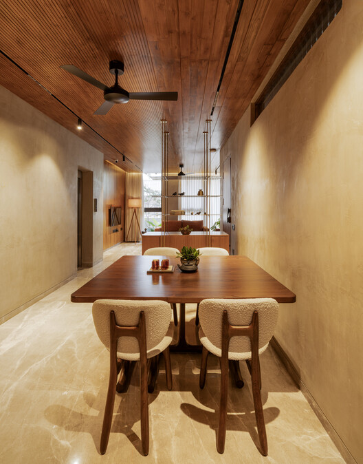 Heirlooms in Concrete / Greyscale Design Studio - Interior Photography, Dining room, Wood, Lighting, Table, Chair