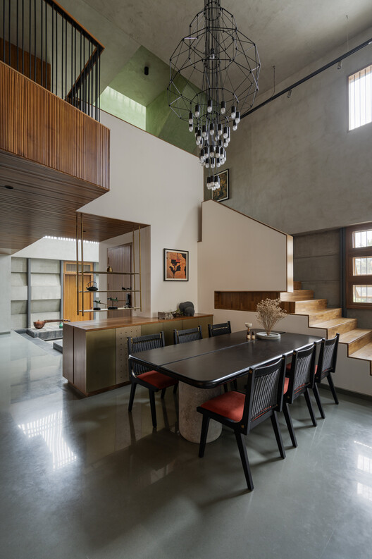 Heirlooms in Concrete / Greyscale Design Studio - Interior Photography, Wood, Lighting, Table, Chair, Glass