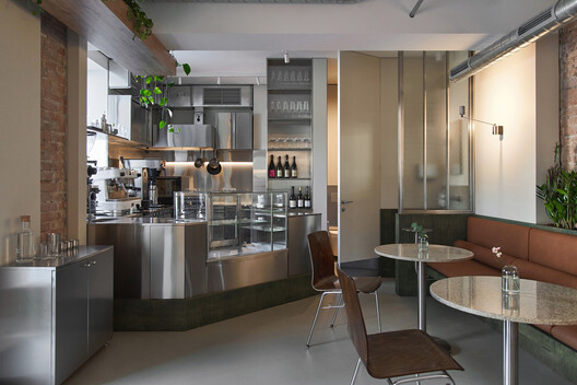 Acacia Coffee & Wine Bar / A-Malysheva Studio - Interior Photography, Kitchen, Wood, Chair, Table, Lighting, Glass, Countertop