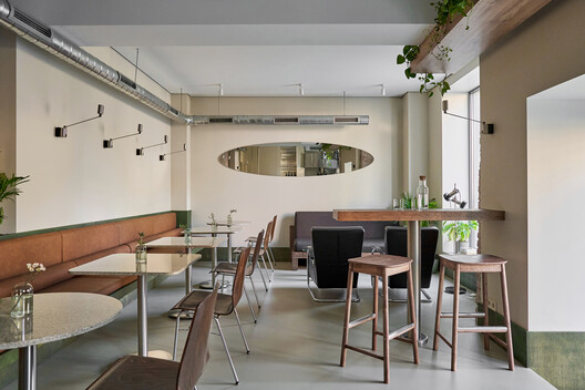 Acacia Coffee & Wine Bar / A-Malysheva Studio - Interior Photography, Dining room, Wood, Table, Lighting, Chair
