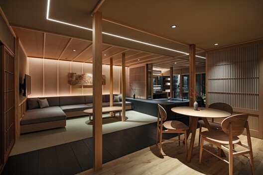 ANJIN Gosho Ebisugawa / STUDIO ALUC - Interior Photography, Wood, Lighting, Chair