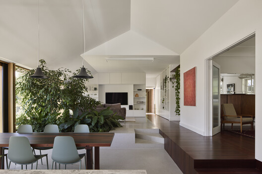 Hotham House / Austin Maynard Architects - Interior Photography, Dining room, Wood, Sofa, Table, Chair, Door
