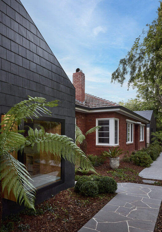Hotham House / Austin Maynard Architects - Exterior Photography, Brick, Door, Garden
