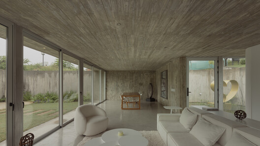 Clausura House / Agustín Lozada - Interior Photography, Living Room, Concrete
