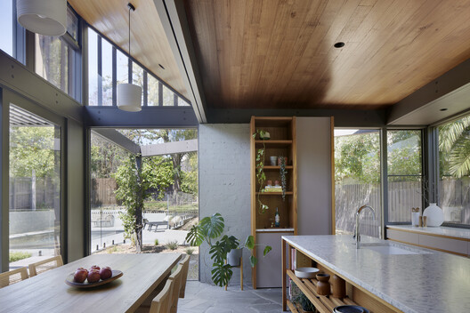 Eaglemont House / Bent Architecture  - Interior Photography, Kitchen, Wood, Countertop, Chair, Beam