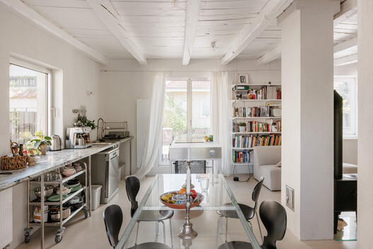Reconstruction of a Reconstructed House / Kilo / Honc - Interior Photography, Wood, Table, Chair, Lighting, Kitchen, Shelving