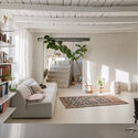Reconstruction of a Reconstructed House / Kilo / Honc - Interior Photography, Living Room, Wood, Sofa, Shelving, Chair
