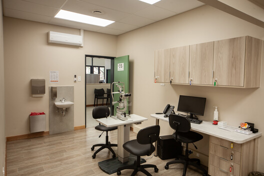 Hope for the Blind Eye Hospital / LEMEG Architects - Interior Photography, Dining room, Lighting, Chair, Shelving