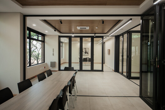 Hope for the Blind Eye Hospital / LEMEG Architects - Interior Photography, Dining room, Wood, Lighting, Glass, Door, Chair